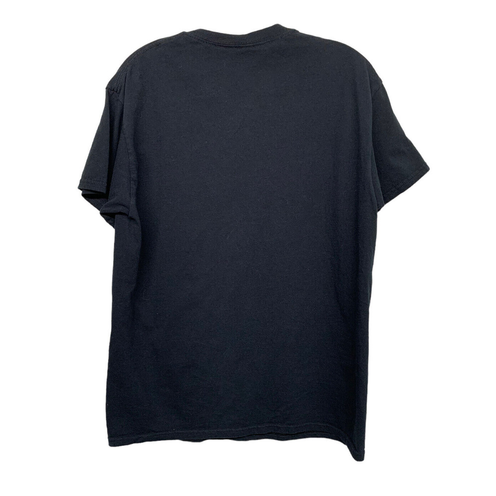 Nirvana Women size M Black Smiley Face Blue Logo T-Shirt Promo Retro - Picture 5 of 6